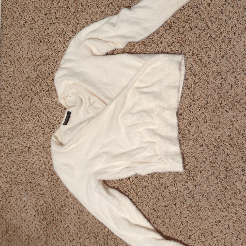 Banana Republic cropped wrap sweater